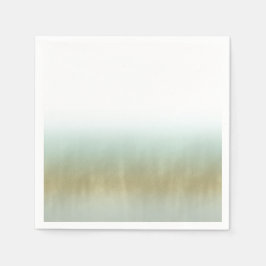 Zee schuim goud wit elegant strand moderne trouwda servet