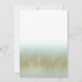 Zee Schuim Goud Wit Elegante Strand Bruidsdouche Kaart (Achterkant)