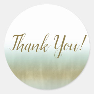 Zee schuim goud witte elegante strand moderne trou ronde sticker