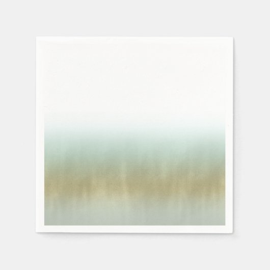 Zee schuim goud witte elegante strand moderne trou servet (Voorkant)