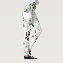 Zee Schuim Green  Botanische Floral Toile No.2 Leggings
