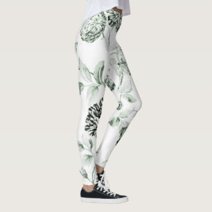 Zee Schuim Green  Botanische Floral Toile No.2 Leggings