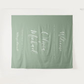 Zee Schuim Green Weddenschap Welkomstachtergrond T Wandkleed (Voorkant (horizontaal))