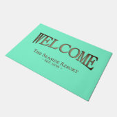 Zee Schuim Green Welcome Mat (Schuin)