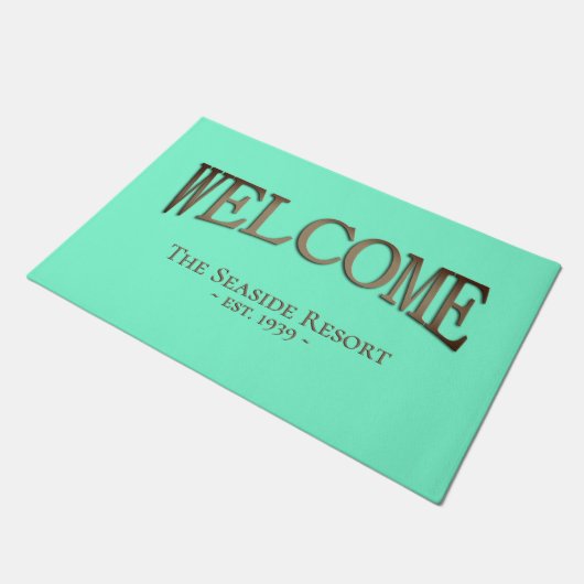 Zee Schuim Green Welcome Mat (Schuin)