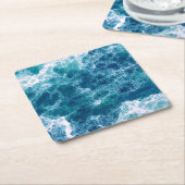 Zee schuim kartonnen onderzetters (Schuin)