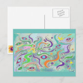 Zee schuim onder water Abstract ontwerp Briefkaart (Voorkant / Achterkant)