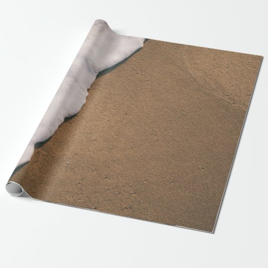 Zee schuim op zand cadeaupapier (Uitgerold)