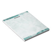 Zee schuim Zilver Gestreepte Elegante Aangepaste S Notitieblok (Schuin)