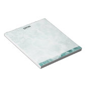 Zee schuim Zilver Gestreepte Elegante Aangepaste S Notitieblok (Schuin)