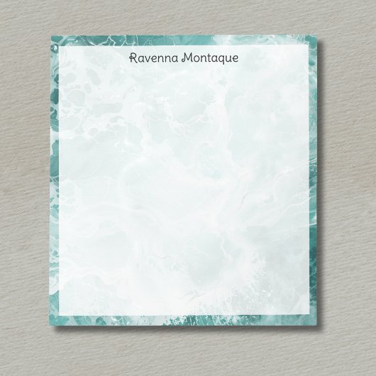 Zee schuim Zilveren Rand Elegante Aangepaste Scrip Notitieblok