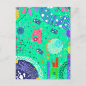 Zee Schuim Zomer: Abstracte Kunst Briefkaart (Voorkant)