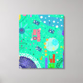 Zee Schuim Zomer: Abstracte Kunst  Canvas Afdruk (Voorkant)