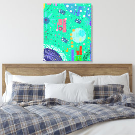 Zee Schuim Zomer: Abstracte Kunst Canvas Afdruk