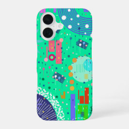 Zee Schuim Zomer: Abstracte Kunst iPhone 16 Hoesje