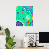 Zee Schuim Zomer: Abstracte Kunst Poster (Thuiskantoor)