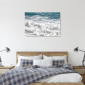 zee schuimdoek omwikkeld canvas afdruk (Insitu (Slaapkamer))