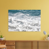 zee schuimdoek omwikkeld canvas afdruk (Insitu (Woonkamer))