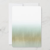 Zee schuimgoud - Elegant strand Modern Weddenschap Kaart (Achterkant)