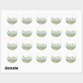 Zee schuimgoud - Elegant strand Modern Weddenschap Ronde Sticker (Vel)