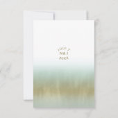 Zee schuimgoud witte legant strand bruiloft RSVP (Achterkant)