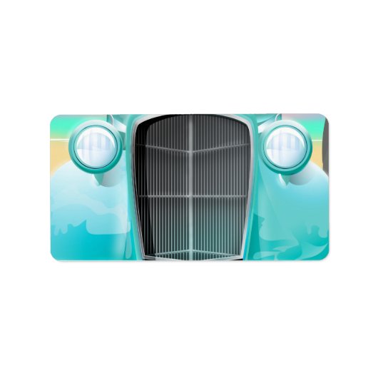  zee schuimgroene auto etiket (Voorkant)