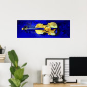 Zee schuimgroene violette blauw mantel poster (Thuiskantoor)