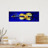 Zee schuimgroene violette blauw mantel poster (Keuken)