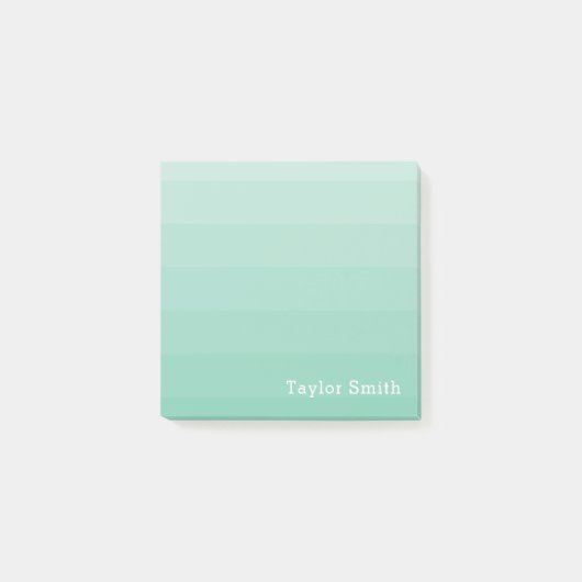 Zee schuimhoeden van groene stripes post-it® notes (Voorkant)