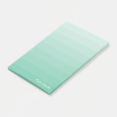 Zee schuimhoeden van groene stripes post-it® notes (Schuin)