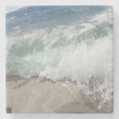 Zee Schuimoceaangolven Stenen Onderzetter (Voorkant)