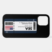 ZEE Seattle Boarding Pass - VS Ticket iPhone Hoesje (Achterkant horizontaal)