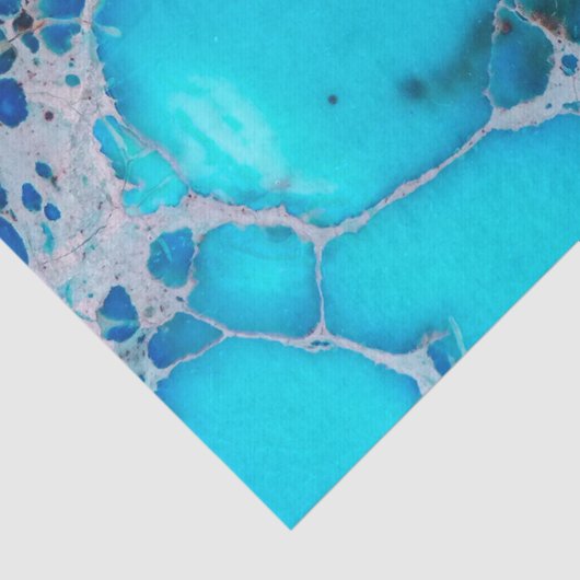 Zee Sediment Jasper Tropical Ocean Blue Tissuepapier (Detail)