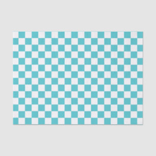 Zee serpent Blue en White Checkerboard Pattern Tissuepapier