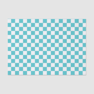 Zee serpent Blue en White Checkerboard Pattern Tissuepapier