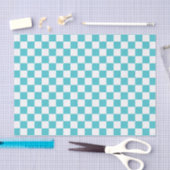 Zee serpent Blue en White Checkerboard Pattern Tissuepapier (Craft)
