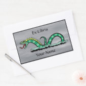 Zee Serpent Bookplaat Rechthoekige Sticker (Envelop)