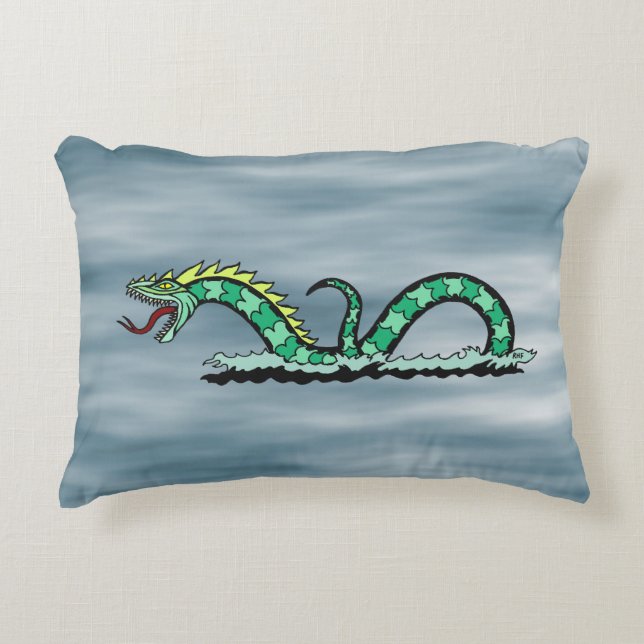 Zee Serpent Decoratief Kussen (Voorkant)