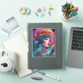Zee Serpent Hair Lady Fantasy Art Sticker (iPad Cover)