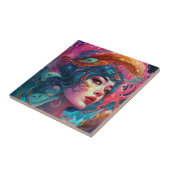 Zee Serpent Hair Lady Fantasy Art Tegeltje (Zijkant)