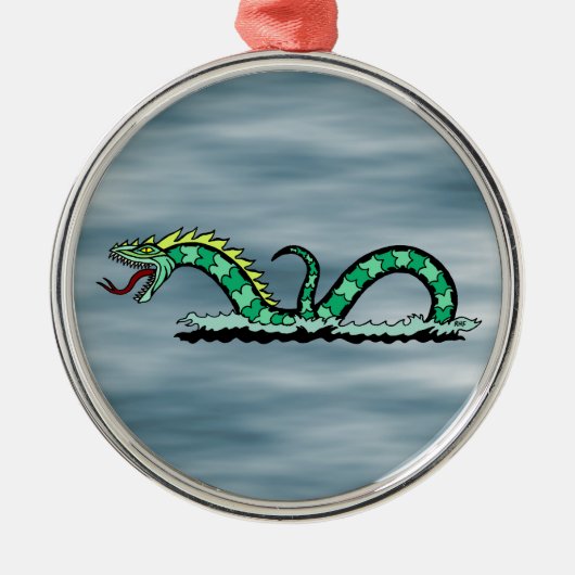 Zee Serpent Metalen Ornament (Voorkant)
