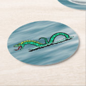 Zee Serpent Ronde Kartonnen Onderzetter (Gebogen)
