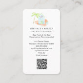 *~* Zee Shack Ring Buoy Fish Palm Dining Beach Visitekaartje (Achterkant)