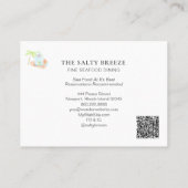 *~* Zee Shacks Sand Bucket Dining Beach Tropisch Visitekaartje (Achterkant)