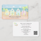 *~* Zee Shacks Sand Bucket Palm Dining Beach Visitekaartje (Voorkant / Achterkant)