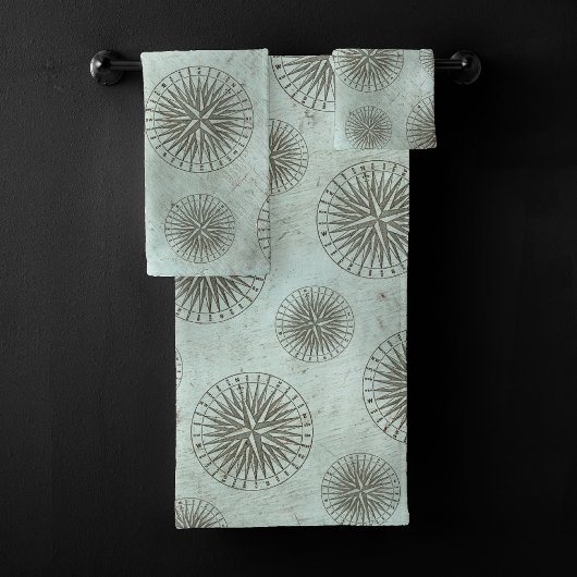  Zee Shanty | Steampunk Compass Ephemera Bad Handdoek