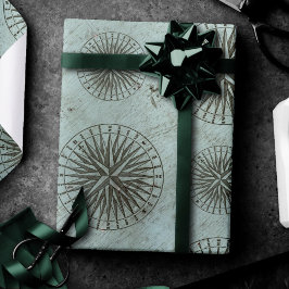  Zee Shanty | Steampunk Compass Ephemera Cadeaupapier