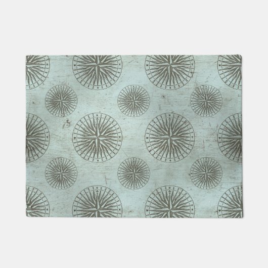  Zee Shanty | Steampunk Compass Ephemera Deurmat (Voorkant)