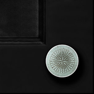 Zee Shanty Steampunk Compass Ephemera Keramische Knop