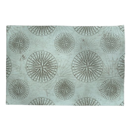  Zee Shanty | Steampunk Compass Ephemera Kussensloop (Achterkant)